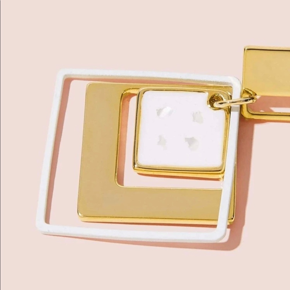 Geo Drop Earrings - Picture 3 of 3